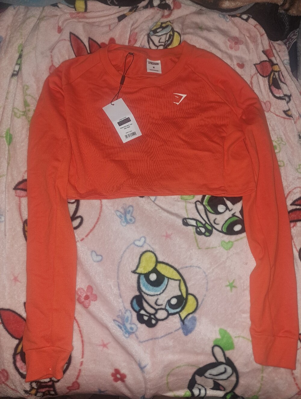 Gymshark Orange Crewneck crop Sweatshirt